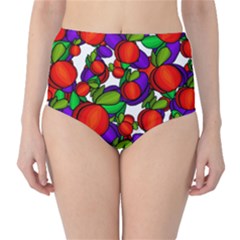 Peaches And Plums High-waist Bikini Bottoms by Valentinaart