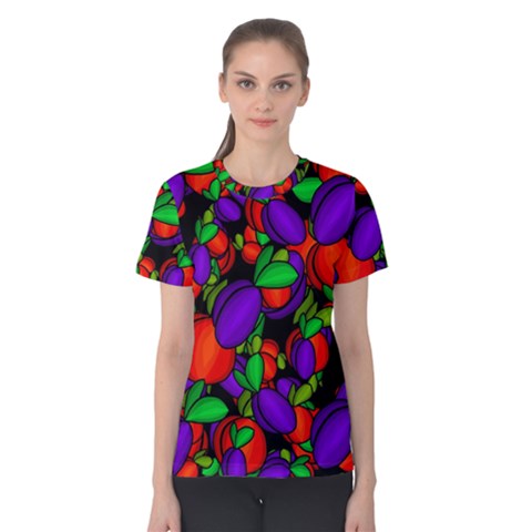 Plums And Peaches Women s Cotton Tee by Valentinaart