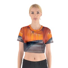 Architecture Art Bright Color Cotton Crop Top by Amaryn4rt