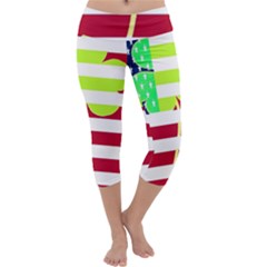 Usa Ireland American Flag Shamrock Irish Funny St Patrick Country Flag  Capri Yoga Leggings by yoursparklingshop