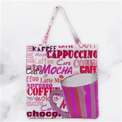 Coffee Cup Lettering Coffee Cup Grocery Tote Bag by Amaryn4rt