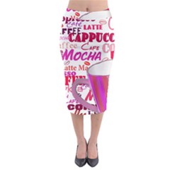 Coffee Cup Lettering Coffee Cup Midi Pencil Skirt by Amaryn4rt