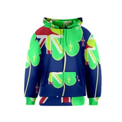 Irish Shamrock New Zealand Ireland Funny St  Patrick Flag Kids  Zipper Hoodie by yoursparklingshop