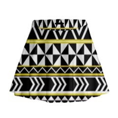 Black Bohemian Mini Flare Skirt by Brittlevirginclothing