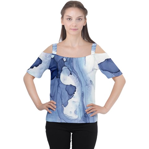 Paint In Water Women s Cutout Shoulder Tee by Brittlevirginclothing