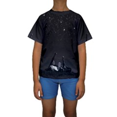 Frontline Midnight View Kids  Short Sleeve Swimwear by FrontlineS