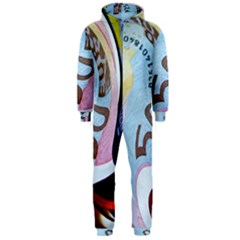 Abstract Currency Background Hooded Jumpsuit (men)  by Amaryn4rt