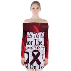 Sickle Cell Is Me Long Sleeve Off Shoulder Dress by shawnstestimony