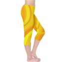 Orange Yellow Background Capri Leggings  View4