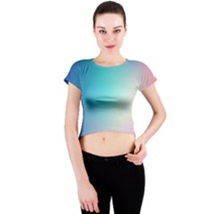 Background Blurry Template Pattern Crew Neck Crop Top by Nexatart