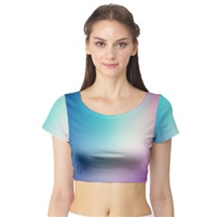 Background Blurry Template Pattern Short Sleeve Crop Top (tight Fit) by Nexatart