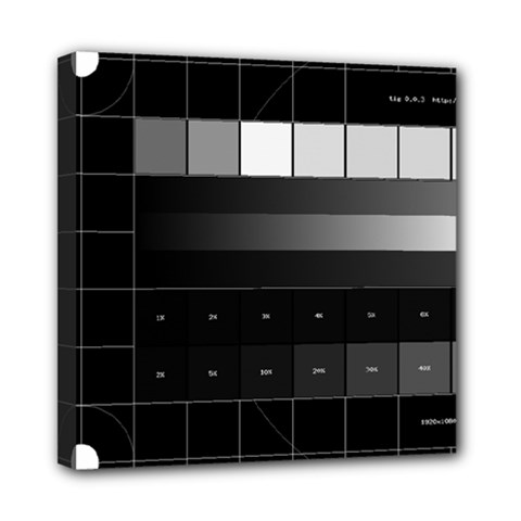 Grayscale Test Pattern Mini Canvas 8  X 8  by Nexatart