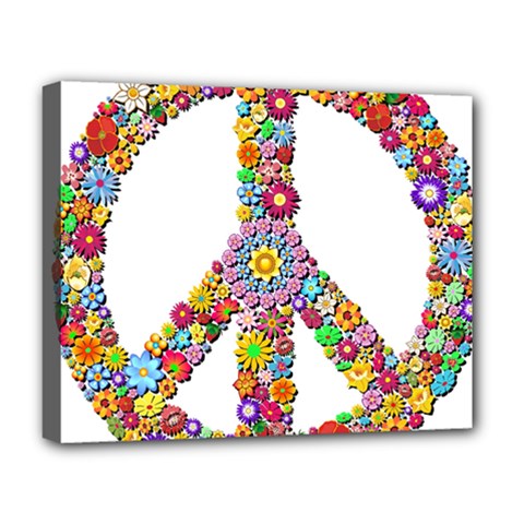 Groovy Flower Clip Art Deluxe Canvas 20  X 16   by Nexatart