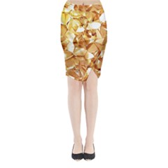 Golden Crystals Midi Wrap Pencil Skirt by Brittlevirginclothing