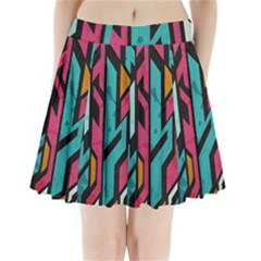 Bohemian Pattern Pleated Mini Skirt by Brittlevirginclothing