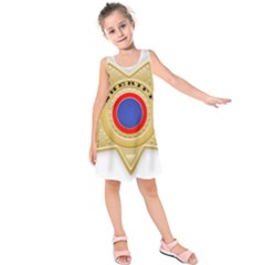 Sheriff S Star Sheriff Star Chief Kids  Sleeveless Dress by Nexatart