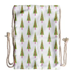 Christmas Tree Drawstring Bag (large) by Nexatart