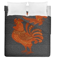 Chicken Year Duvet Cover Double Side (queen Size) by Valentinaart