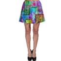 Rainbow Floral Doodle Skater Skirt View1