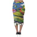 Beautifull Parrots Bird Velvet Midi Pencil Skirt View2
