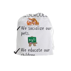 Homeschoolers Socialize Drawstring Pouches (large)  by athenastemple