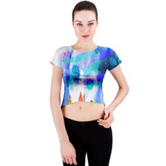 Dirty Dirt Spot Man Doll View Crew Neck Crop Top by Nexatart