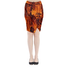 Fire Easter Easter Fire Flame Midi Wrap Pencil Skirt by Nexatart