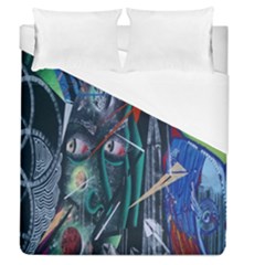 Graffiti Art Urban Design Paint Duvet Cover (queen Size) by Nexatart