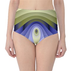 Fractal Eye Fantasy Digital High-waist Bikini Bottoms by Nexatart