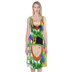 Lucky Irish Midi Sleeveless Dress by Valentinaart