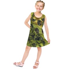 Olive Seamless Camouflage Pattern Kids  Tunic Dress by Nexatart