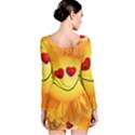 Smiley Joy Heart Love Smile Long Sleeve Bodycon Dress View2