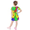 Smiley Girl Lesbian Community Kids  Short Sleeve Velvet Dress View2