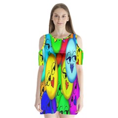 Smiley Girl Lesbian Community Shoulder Cutout Velvet  One Piece by Nexatart