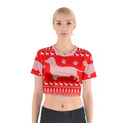 Ugly X Mas Design Cotton Crop Top by Nexatart