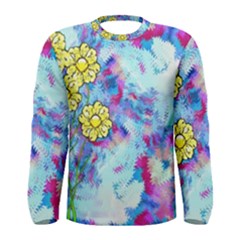 Backdrop Background Flowers Men s Long Sleeve Tee by Amaryn4rt