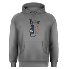 Grey Black Friday Cat  Men s Pullover Hoodie by FunnySaying