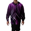 Purple Fractal Mathematics Abstract Hooded Wind Breaker (Kids) View1