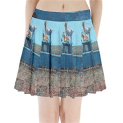 Goats On A Pickup Truck Pleated Mini Skirt by digitaldivadesigns