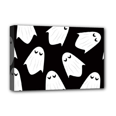 Ghost Halloween Pattern Deluxe Canvas 18  X 12   by Amaryn4rt