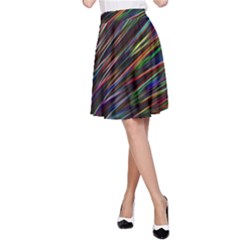 Texture Colorful Abstract Pattern A-line Skirt by Amaryn4rt