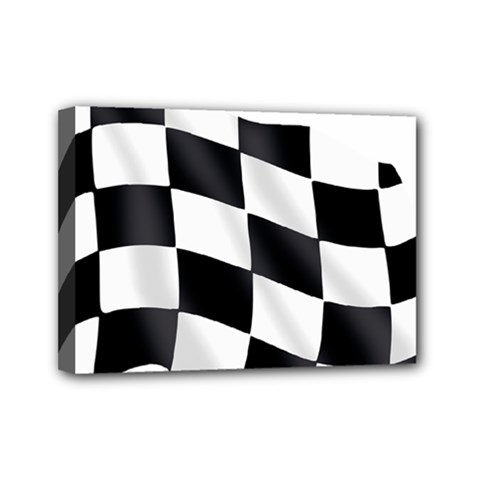 Flag Chess Corse Race Auto Road Mini Canvas 7  X 5  by Amaryn4rt