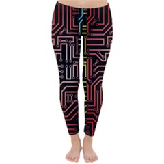 Circuit Board Seamless Patterns Set Classic Winter Leggings by Amaryn4rt