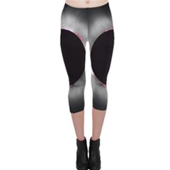 Solar Eclipse Capri Leggings  by Amaryn4rt