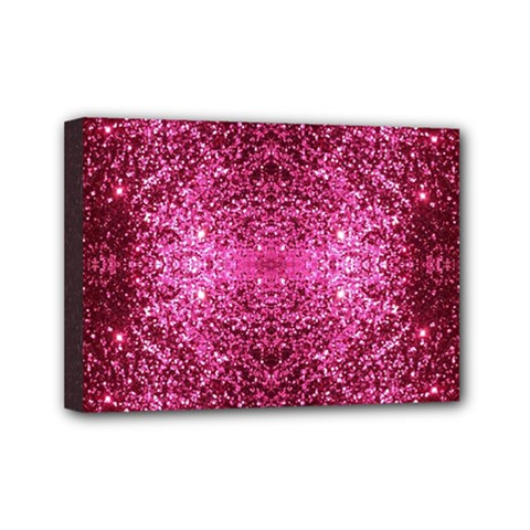 Pink Glitter Mini Canvas 7  X 5  by boho