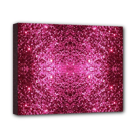 Pink Glitter Canvas 10  X 8  by boho