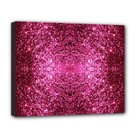 Pink Glitter Deluxe Canvas 20  X 16   by boho