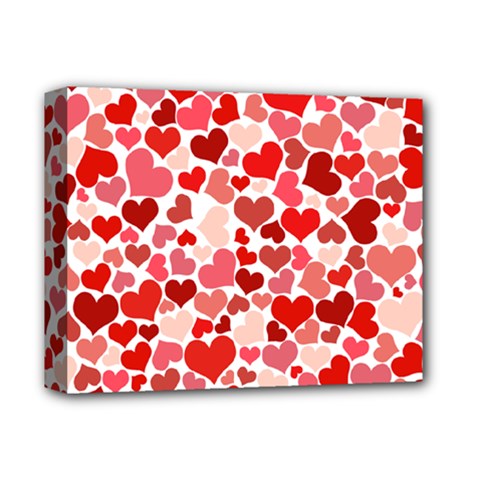 Red Hearts Deluxe Canvas 14  X 11  by boho