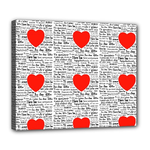 I Love You Deluxe Canvas 24  X 20   by boho