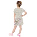 Cherry blossom Kids  Short Sleeve Velvet Dress View2